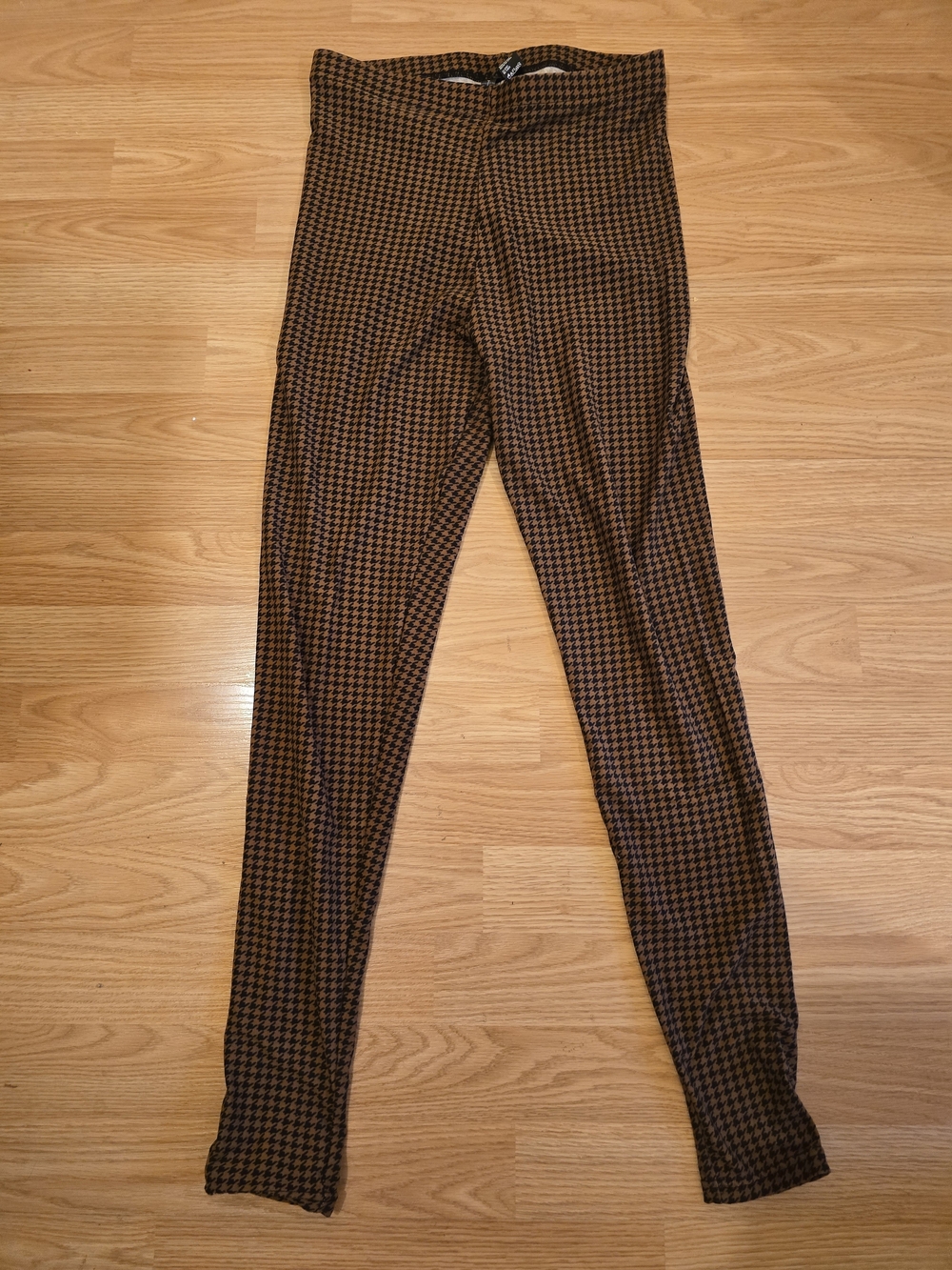 Brown & Black Houndstooth Leggings